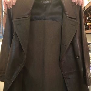 Giorgio Armani Leather Coat